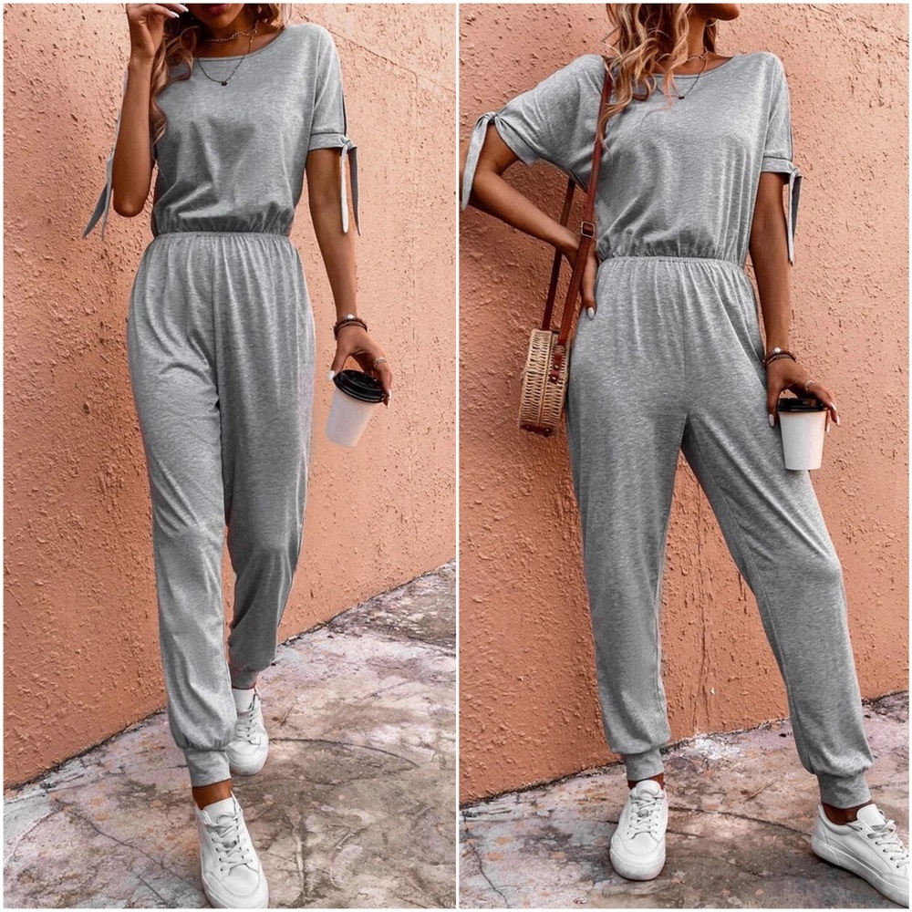 Grey Casual Jumper Jumpsuit - Picture 2 of 2